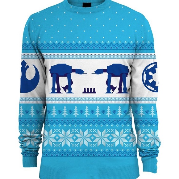 Star Wars Men’s Christmas Blue-Light Long-Sleeve Sweater Size XL - Picture 1 of 10